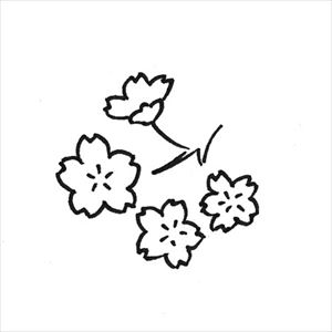 桜2のイラスト素材 日本福祉パステルアート協会